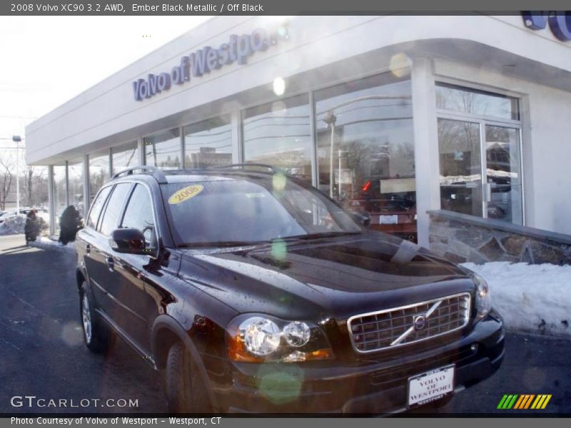 Ember Black Metallic / Off Black 2008 Volvo XC90 3.2 AWD