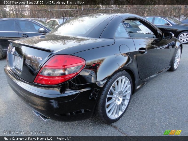 Black / Black 2008 Mercedes-Benz SLK 55 AMG Roadster