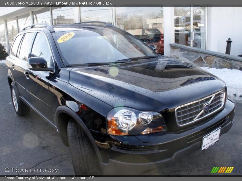 Ember Black Metallic / Off Black 2008 Volvo XC90 3.2 AWD