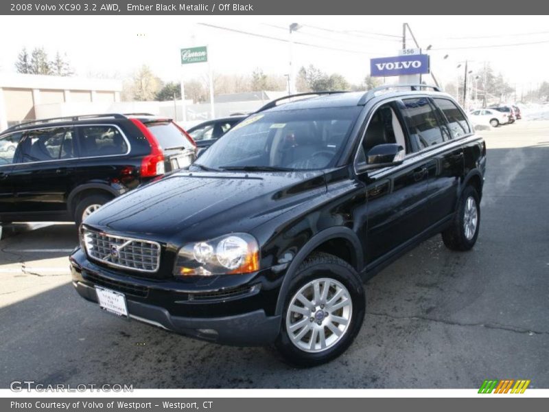 Ember Black Metallic / Off Black 2008 Volvo XC90 3.2 AWD