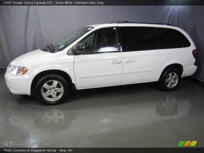 Stone White / Medium Slate Gray 2007 Dodge Grand Caravan SXT