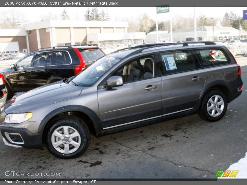 Oyster Grey Metallic / Anthracite Black 2008 Volvo XC70 AWD