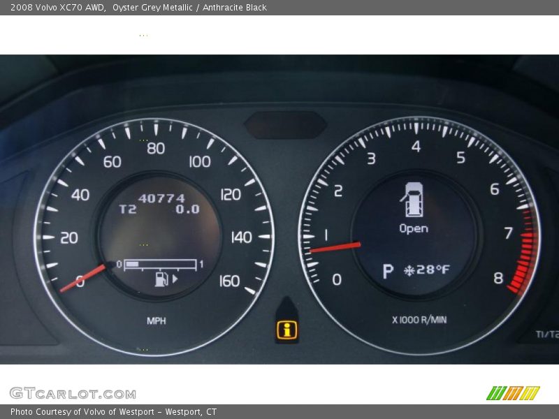Oyster Grey Metallic / Anthracite Black 2008 Volvo XC70 AWD