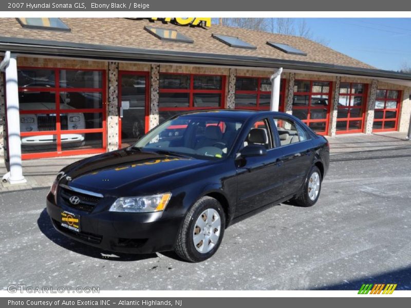 Ebony Black / Beige 2007 Hyundai Sonata GLS