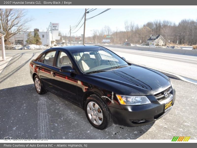 Ebony Black / Beige 2007 Hyundai Sonata GLS