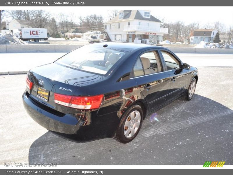 Ebony Black / Beige 2007 Hyundai Sonata GLS