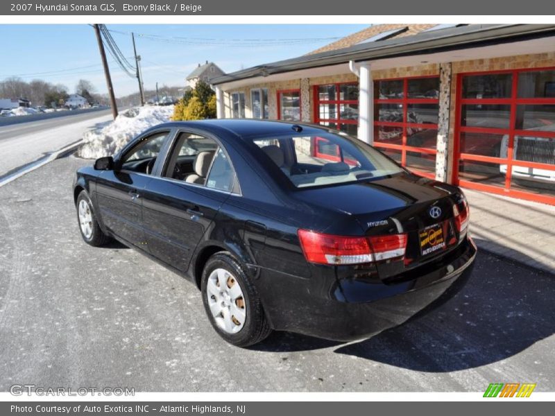 Ebony Black / Beige 2007 Hyundai Sonata GLS