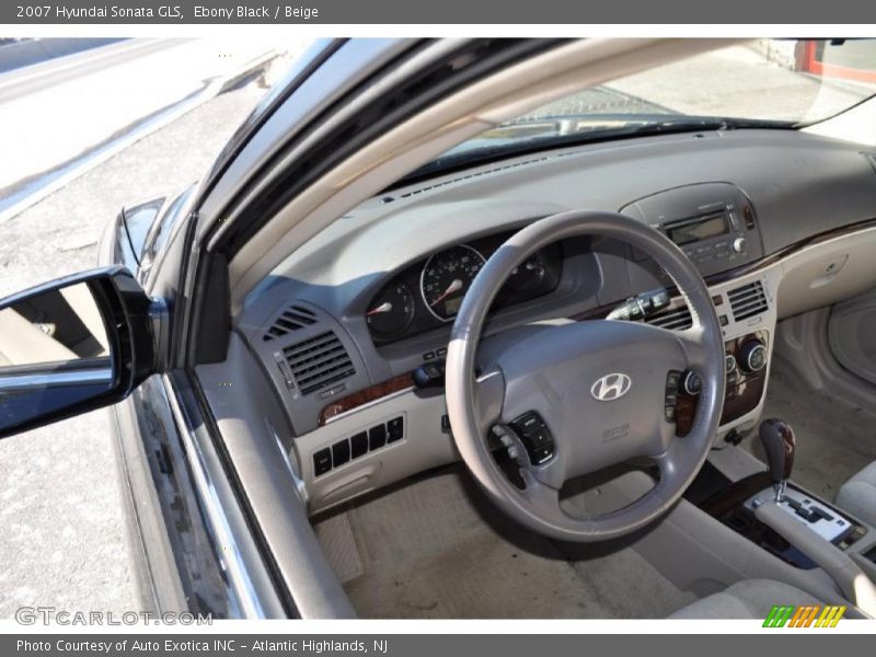 Ebony Black / Beige 2007 Hyundai Sonata GLS