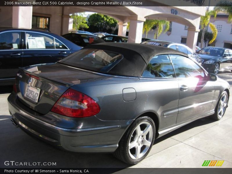 designo Graphite Metallic / Black/Stone 2006 Mercedes-Benz CLK 500 Cabriolet