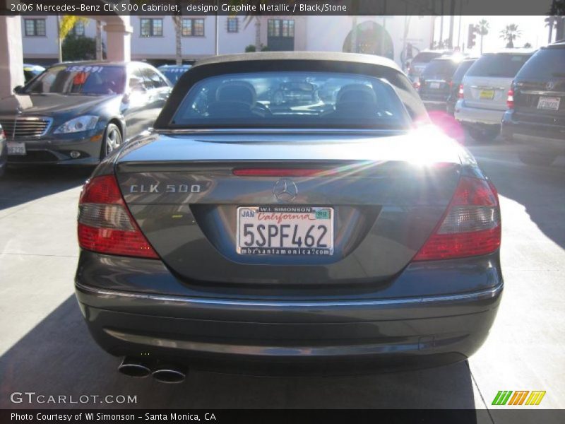 designo Graphite Metallic / Black/Stone 2006 Mercedes-Benz CLK 500 Cabriolet