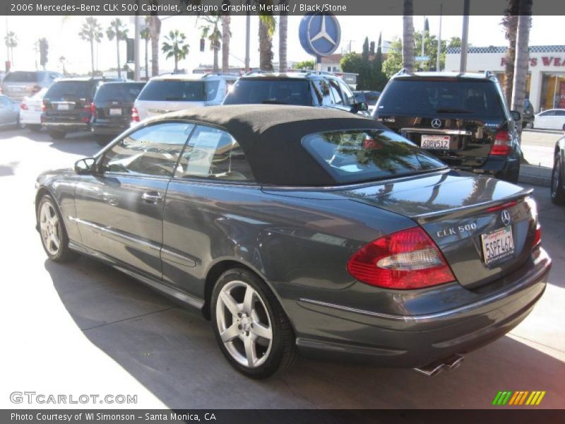 designo Graphite Metallic / Black/Stone 2006 Mercedes-Benz CLK 500 Cabriolet