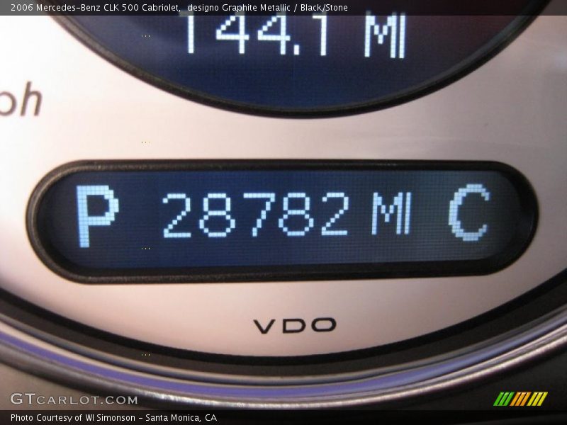 designo Graphite Metallic / Black/Stone 2006 Mercedes-Benz CLK 500 Cabriolet
