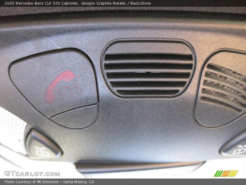 designo Graphite Metallic / Black/Stone 2006 Mercedes-Benz CLK 500 Cabriolet