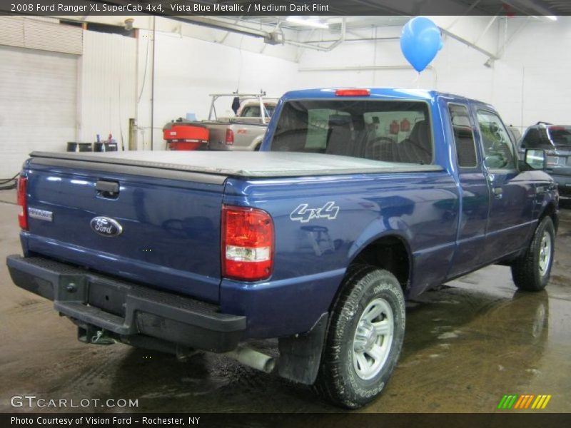 Vista Blue Metallic / Medium Dark Flint 2008 Ford Ranger XL SuperCab 4x4