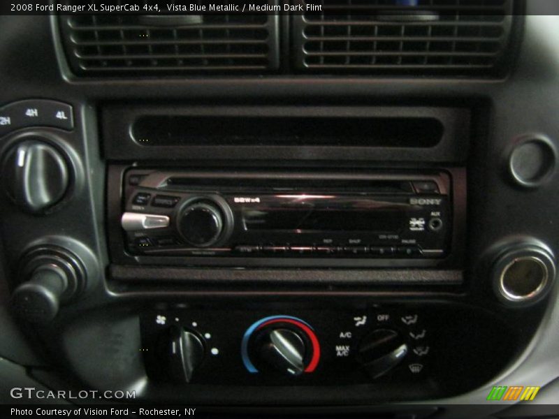 Vista Blue Metallic / Medium Dark Flint 2008 Ford Ranger XL SuperCab 4x4