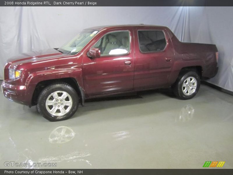 Dark Cherry Pearl / Beige 2008 Honda Ridgeline RTL