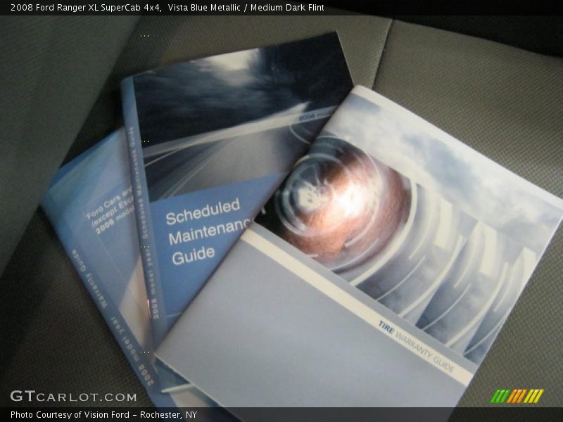 Vista Blue Metallic / Medium Dark Flint 2008 Ford Ranger XL SuperCab 4x4