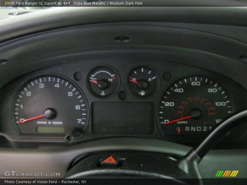 Vista Blue Metallic / Medium Dark Flint 2008 Ford Ranger XL SuperCab 4x4