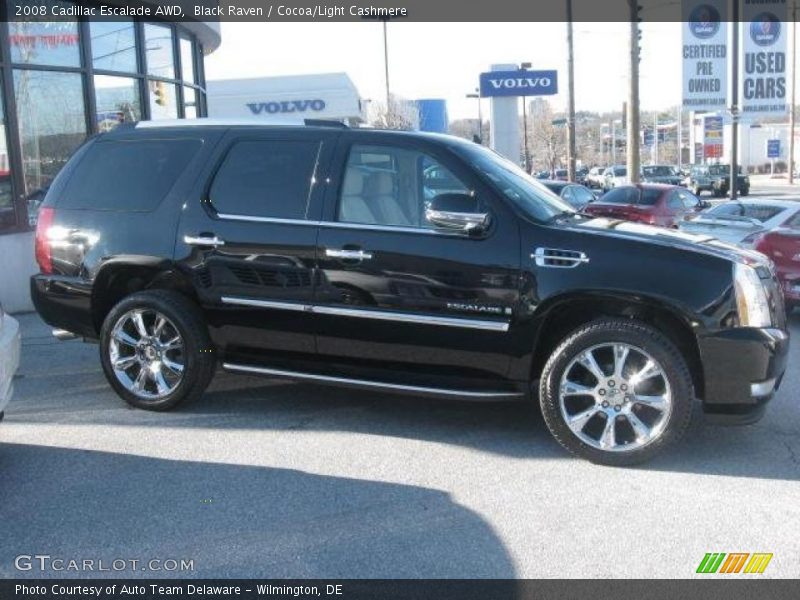 Black Raven / Cocoa/Light Cashmere 2008 Cadillac Escalade AWD