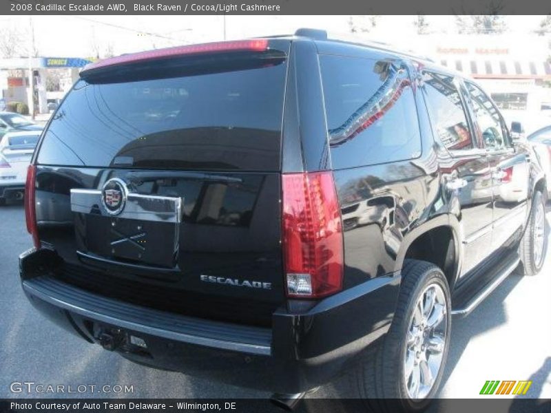 Black Raven / Cocoa/Light Cashmere 2008 Cadillac Escalade AWD