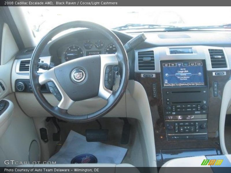 Black Raven / Cocoa/Light Cashmere 2008 Cadillac Escalade AWD