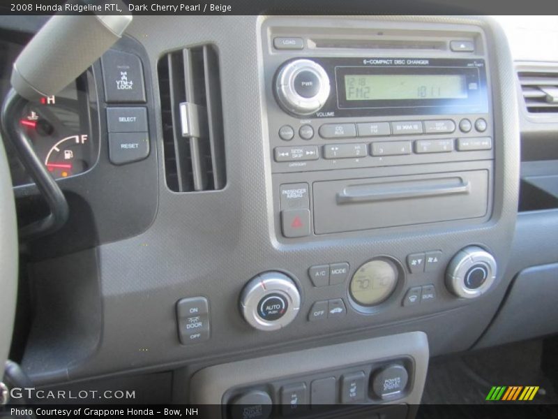 Dark Cherry Pearl / Beige 2008 Honda Ridgeline RTL