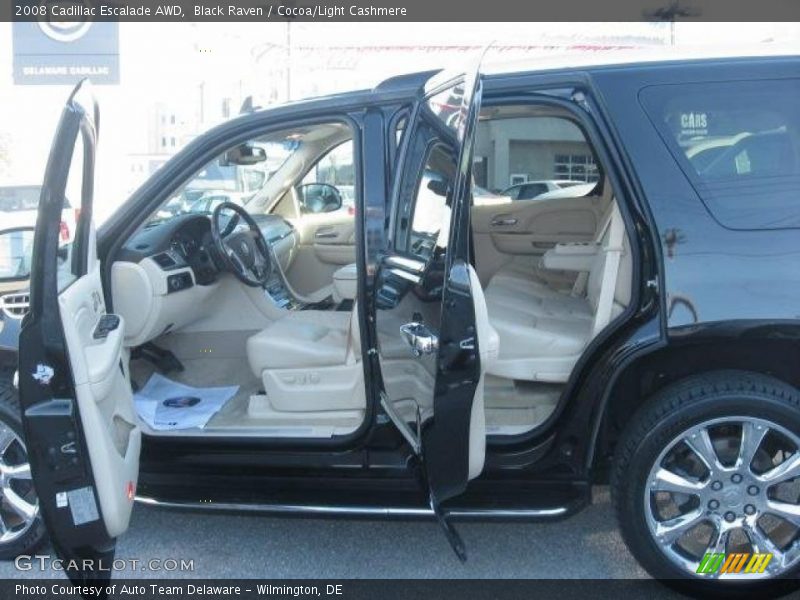 Black Raven / Cocoa/Light Cashmere 2008 Cadillac Escalade AWD