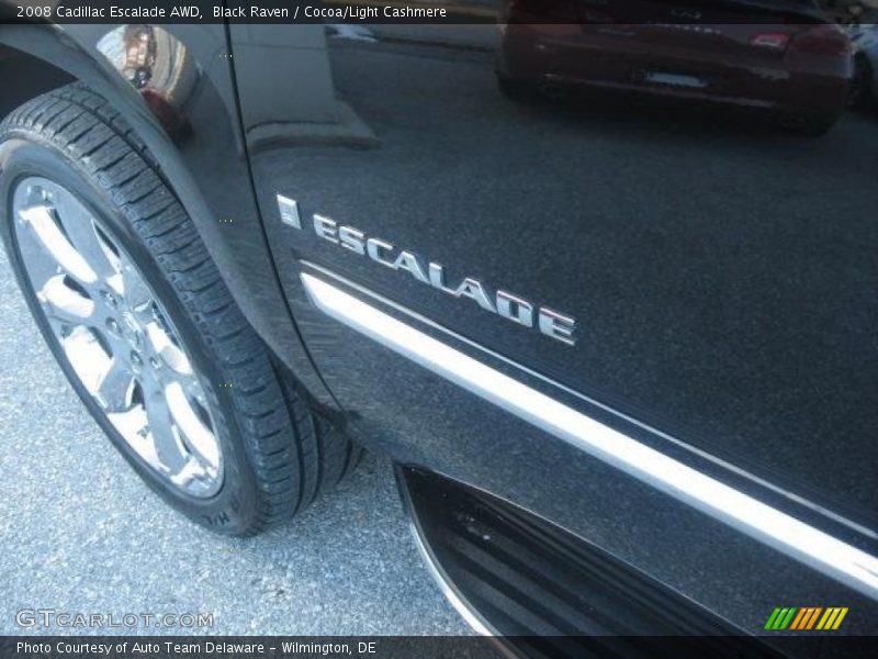 Black Raven / Cocoa/Light Cashmere 2008 Cadillac Escalade AWD