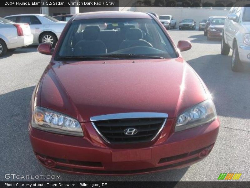 Crimson Dark Red / Gray 2004 Hyundai Elantra GLS Sedan