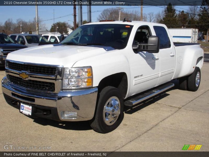 Summit White / Ebony 2010 Chevrolet Silverado 3500HD LTZ Crew Cab Dually