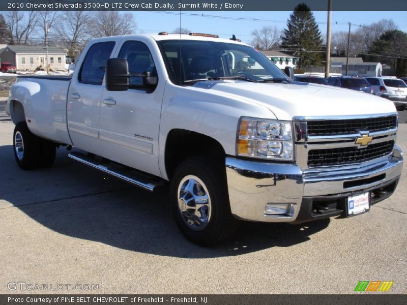 Summit White / Ebony 2010 Chevrolet Silverado 3500HD LTZ Crew Cab Dually