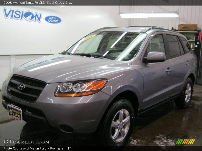 Steel Gray / Gray 2008 Hyundai Santa Fe GLS