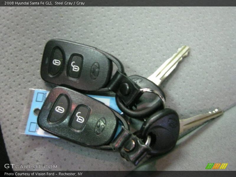 Steel Gray / Gray 2008 Hyundai Santa Fe GLS