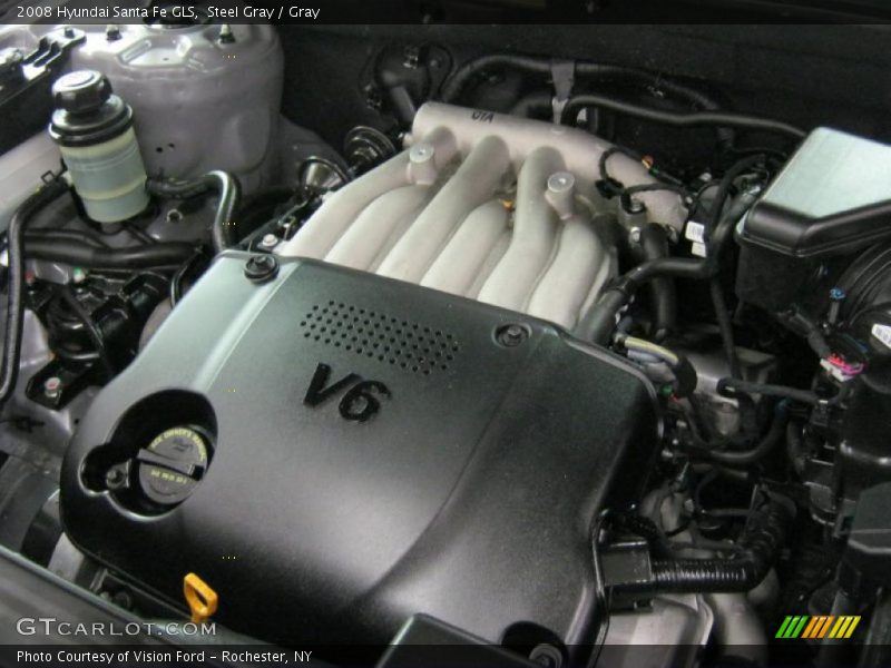 Steel Gray / Gray 2008 Hyundai Santa Fe GLS