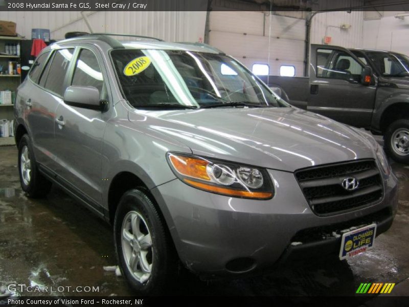 Steel Gray / Gray 2008 Hyundai Santa Fe GLS