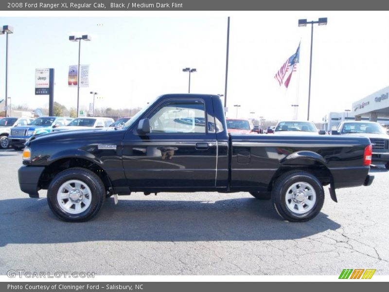 Black / Medium Dark Flint 2008 Ford Ranger XL Regular Cab