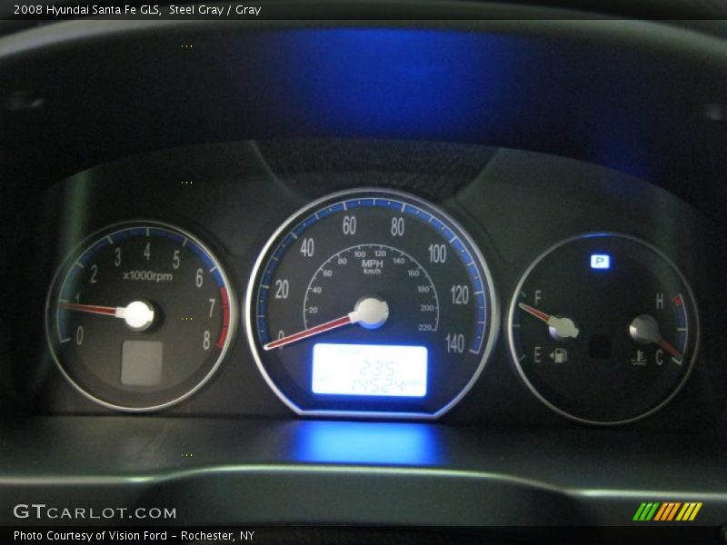 Steel Gray / Gray 2008 Hyundai Santa Fe GLS