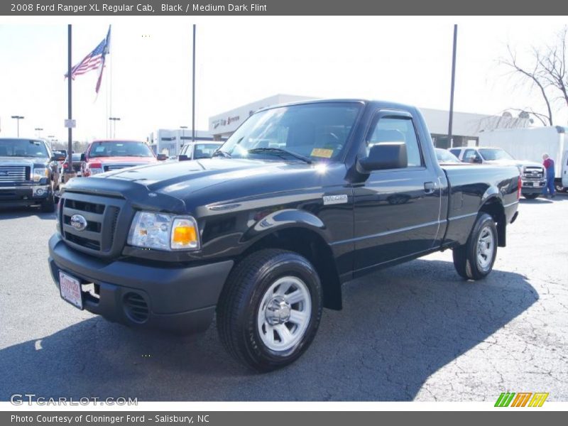 Black / Medium Dark Flint 2008 Ford Ranger XL Regular Cab