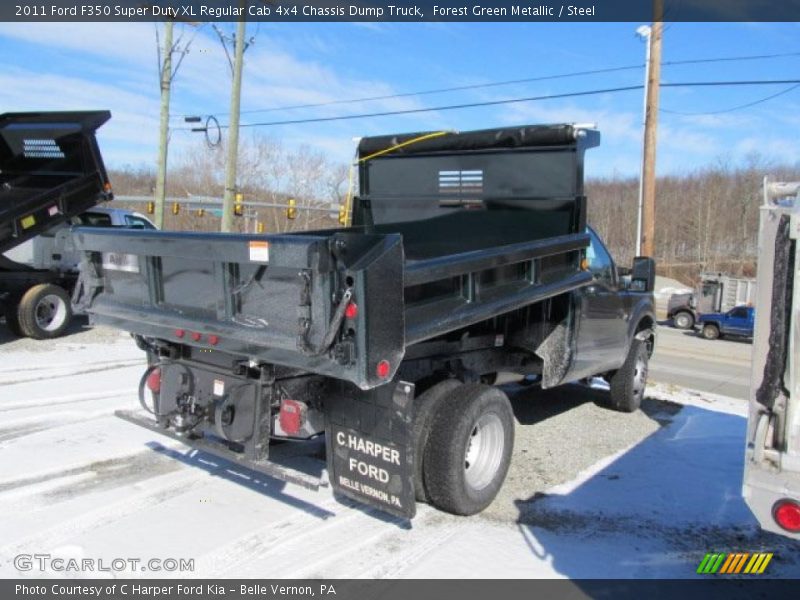  2011 F350 Super Duty XL Regular Cab 4x4 Chassis Dump Truck Forest Green Metallic