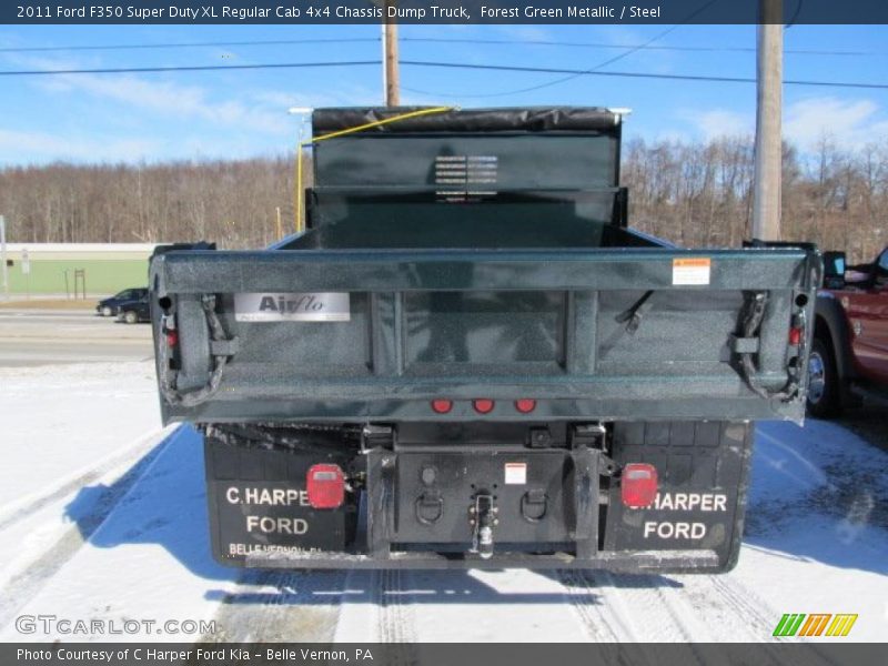 Forest Green Metallic / Steel 2011 Ford F350 Super Duty XL Regular Cab 4x4 Chassis Dump Truck