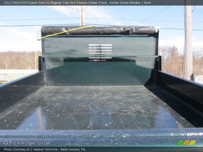 Forest Green Metallic / Steel 2011 Ford F350 Super Duty XL Regular Cab 4x4 Chassis Dump Truck