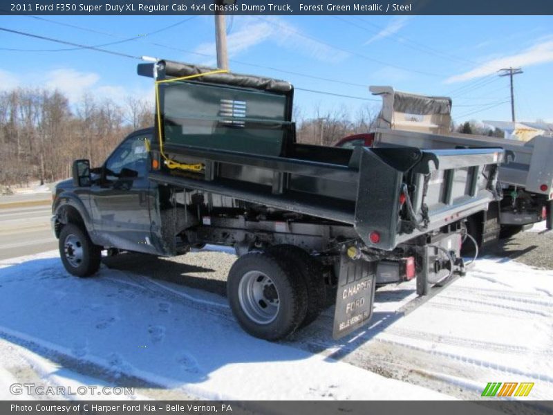 2011 F350 Super Duty XL Regular Cab 4x4 Chassis Dump Truck Forest Green Metallic