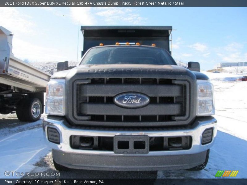  2011 F350 Super Duty XL Regular Cab 4x4 Chassis Dump Truck Forest Green Metallic