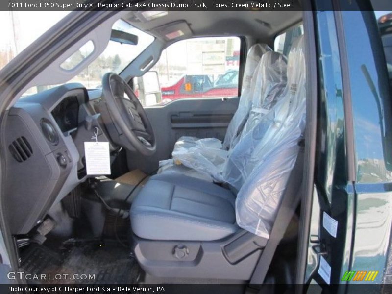 Forest Green Metallic / Steel 2011 Ford F350 Super Duty XL Regular Cab 4x4 Chassis Dump Truck