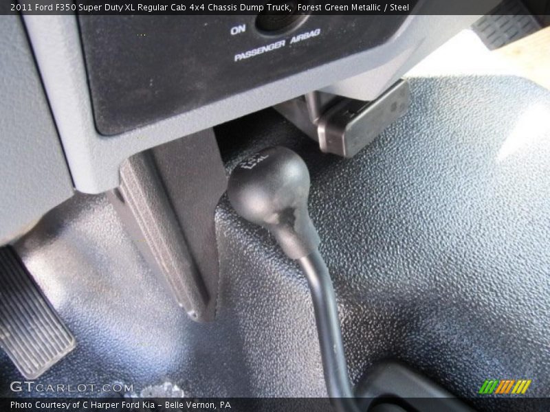 Forest Green Metallic / Steel 2011 Ford F350 Super Duty XL Regular Cab 4x4 Chassis Dump Truck