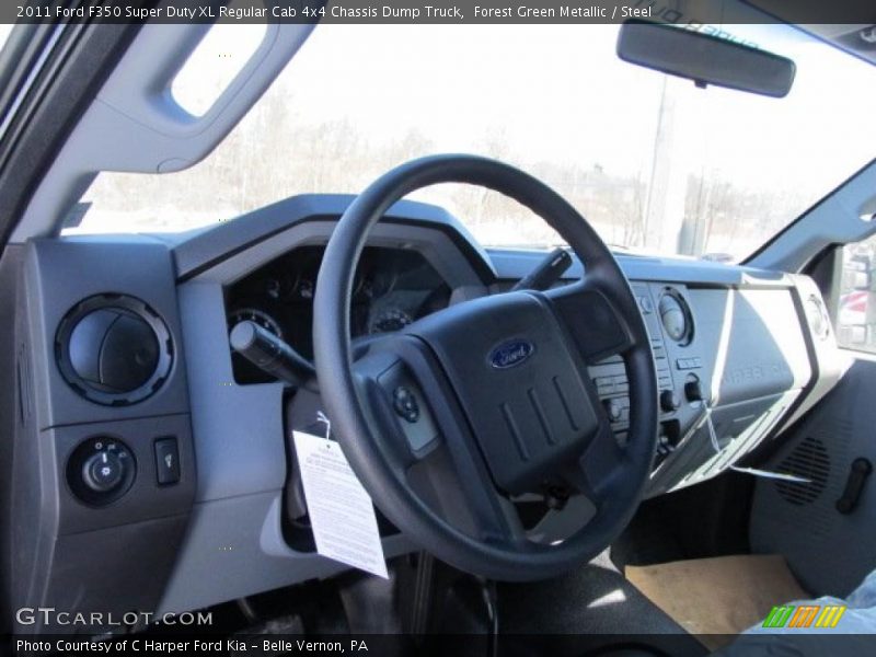  2011 F350 Super Duty XL Regular Cab 4x4 Chassis Dump Truck Steering Wheel