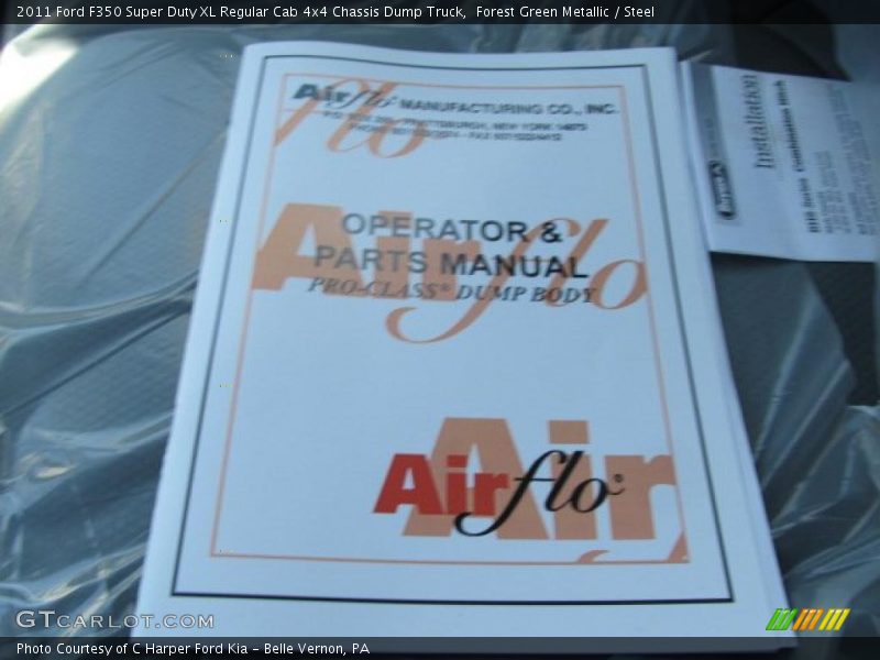 Forest Green Metallic / Steel 2011 Ford F350 Super Duty XL Regular Cab 4x4 Chassis Dump Truck