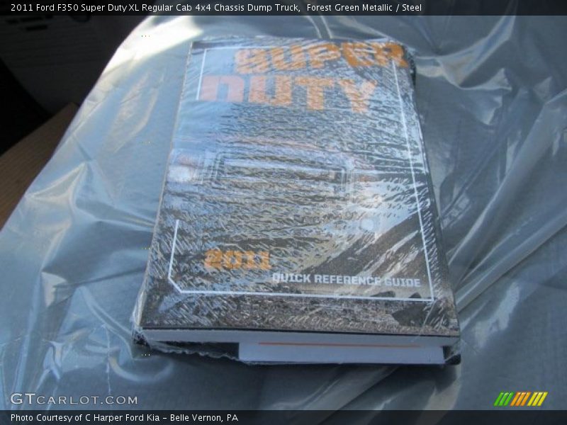 Forest Green Metallic / Steel 2011 Ford F350 Super Duty XL Regular Cab 4x4 Chassis Dump Truck