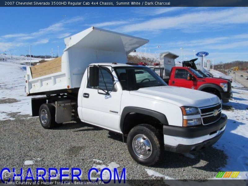 Summit White / Dark Charcoal 2007 Chevrolet Silverado 3500HD Regular Cab 4x4 Chassis