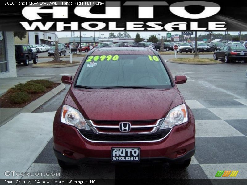 Tango Red Pearl / Gray 2010 Honda CR-V EX-L AWD